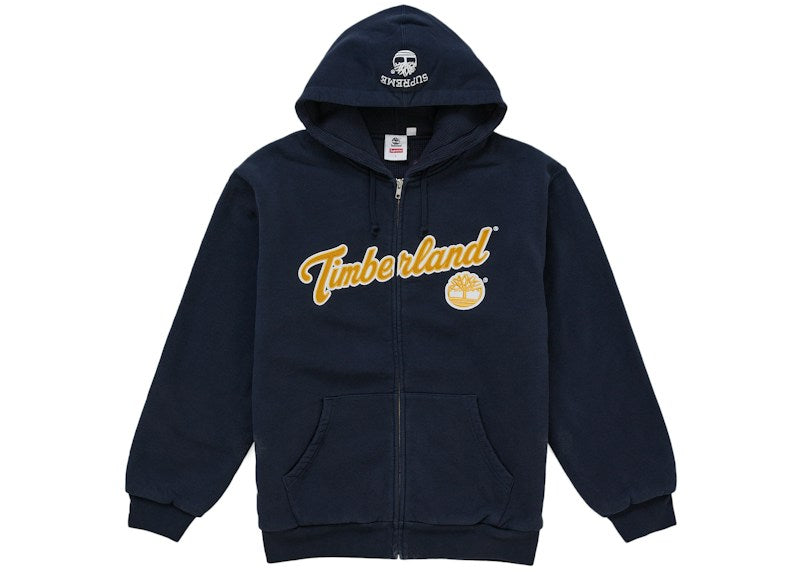 Supreme Timberland Thermal Lined Zip Up Hooded Sweatshirt Navy (FW26)