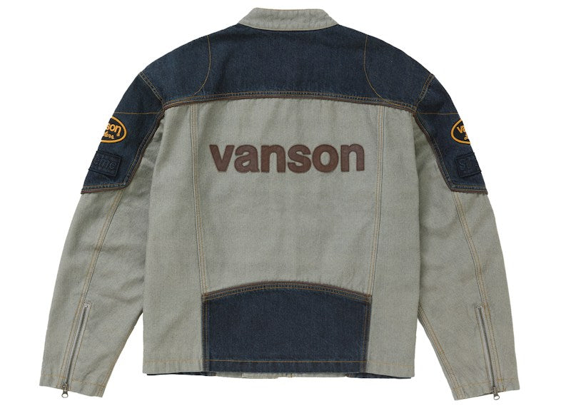Supreme Vanson Leathers Cordura Cotton Jacket Denim