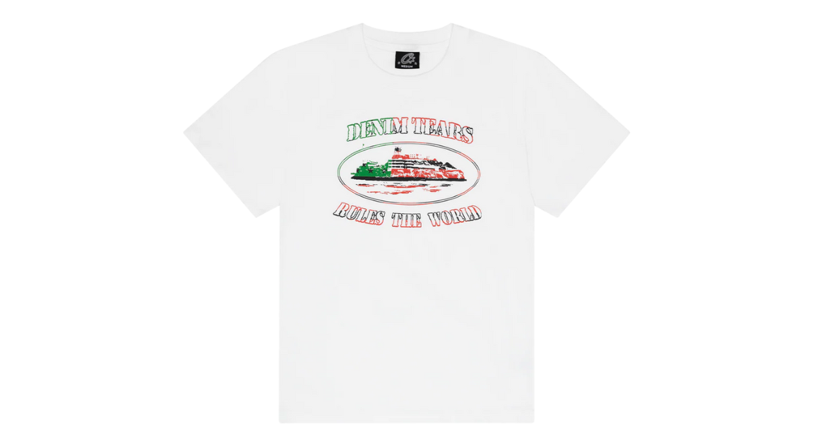 Corteiz x Denim Tears 'Cortears' OG Alcatraz Tee White – Takeoff
