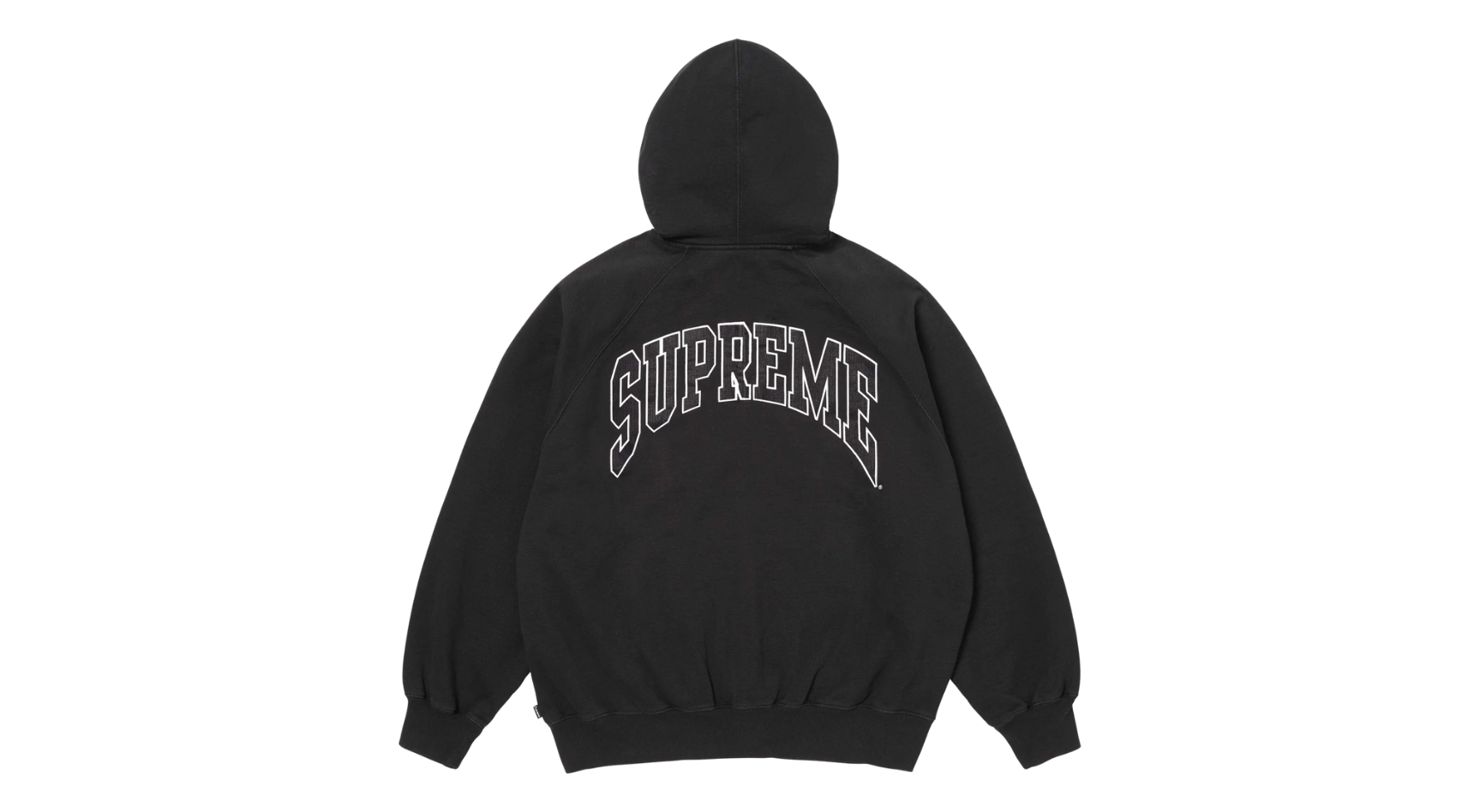 Supreme Cracked Raglan Zip Up Hoodie Black (SS26) – Takeoff Copenhagen Supreme Cracked Raglan Zip Up Hoodie Black (SS26) – Takeoff Copenhagen