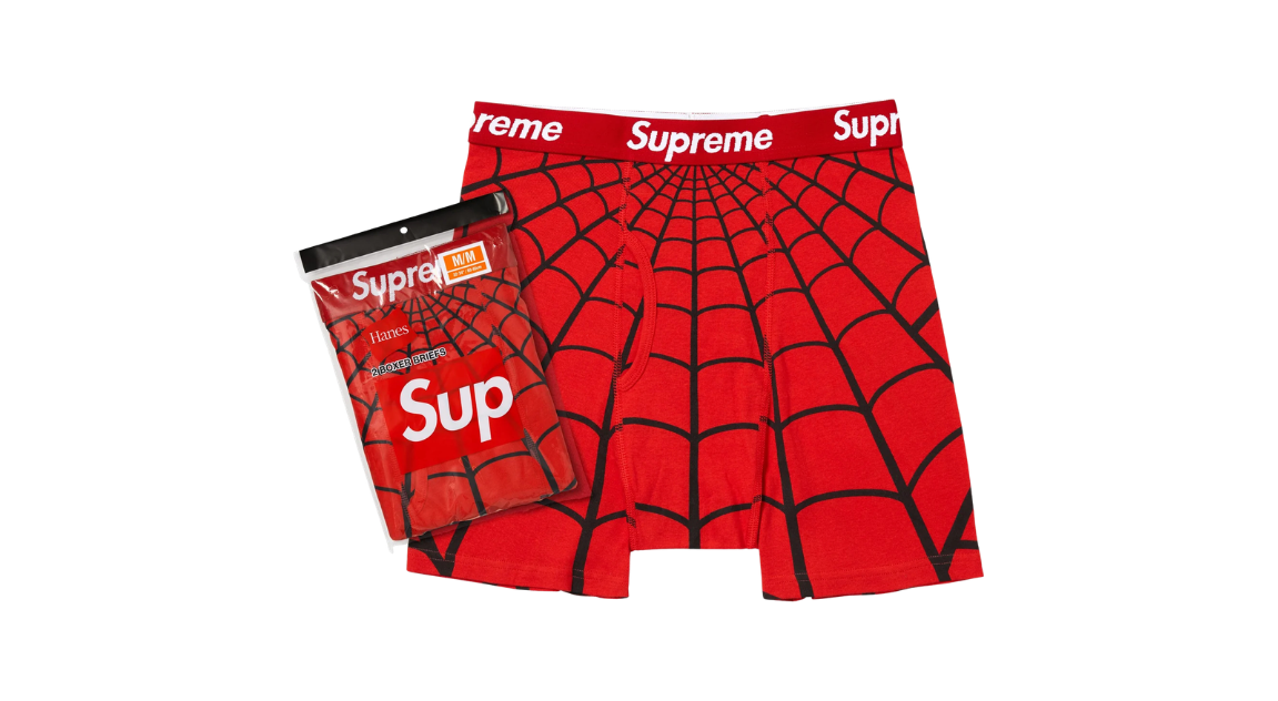 Supreme Hanes Spider-Man 2 Pack Boxers Red (SS26) – Takeoff Copenhagen