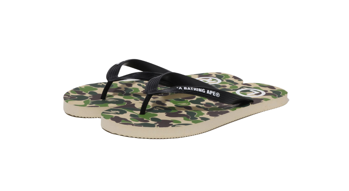 BAPE Sandals Green ABC Camo – Takeoff Copenhagen