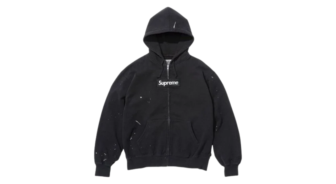 Supreme MM6 Maison Margiela Box Logo Zip Up Black – Takeoff Copenhagen