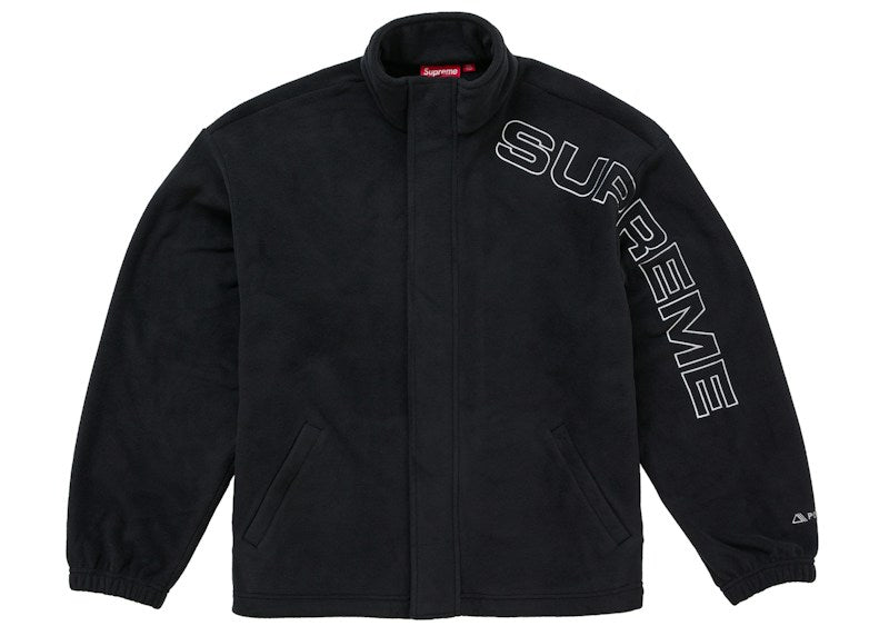 Supreme Spellout Embroidered Polartec Jacket Black