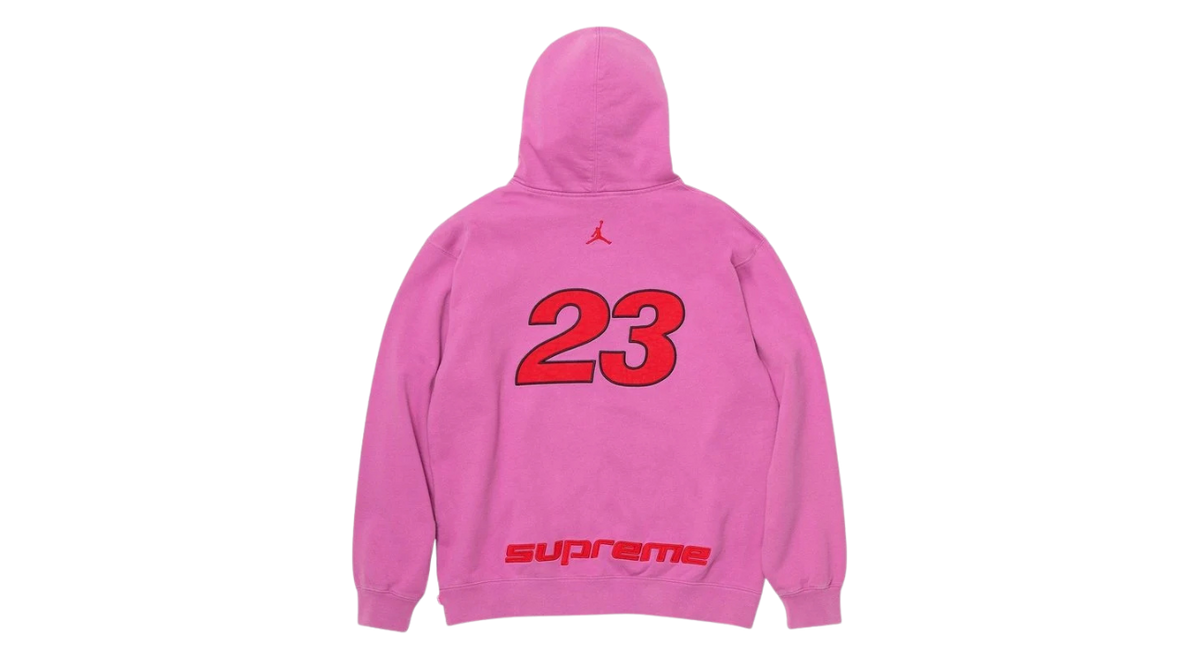 トップス Supreme x Jordan Hooded Sweatshirt Pink Supreme x Jordan Hooded Sweatshirt Pink – Takeoff Copenhagen