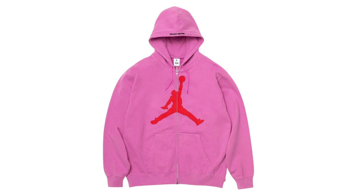 トップス Supreme x Jordan Hooded Sweatshirt pink Supreme x Jordan Hooded Sweatshirt Pink – Takeoff Copenhagen