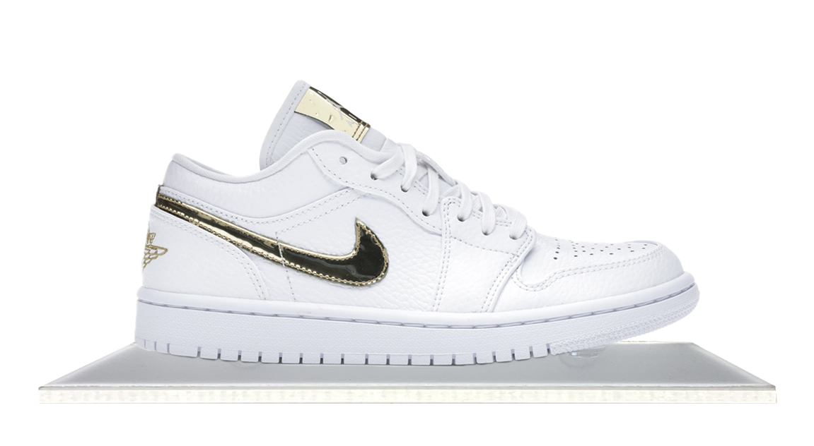 Jordan 1 Low White Metallic Gold (W)